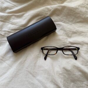 Oliver Peoples Tortoiseshell Rectangular Eyeglasses - Brown/Black